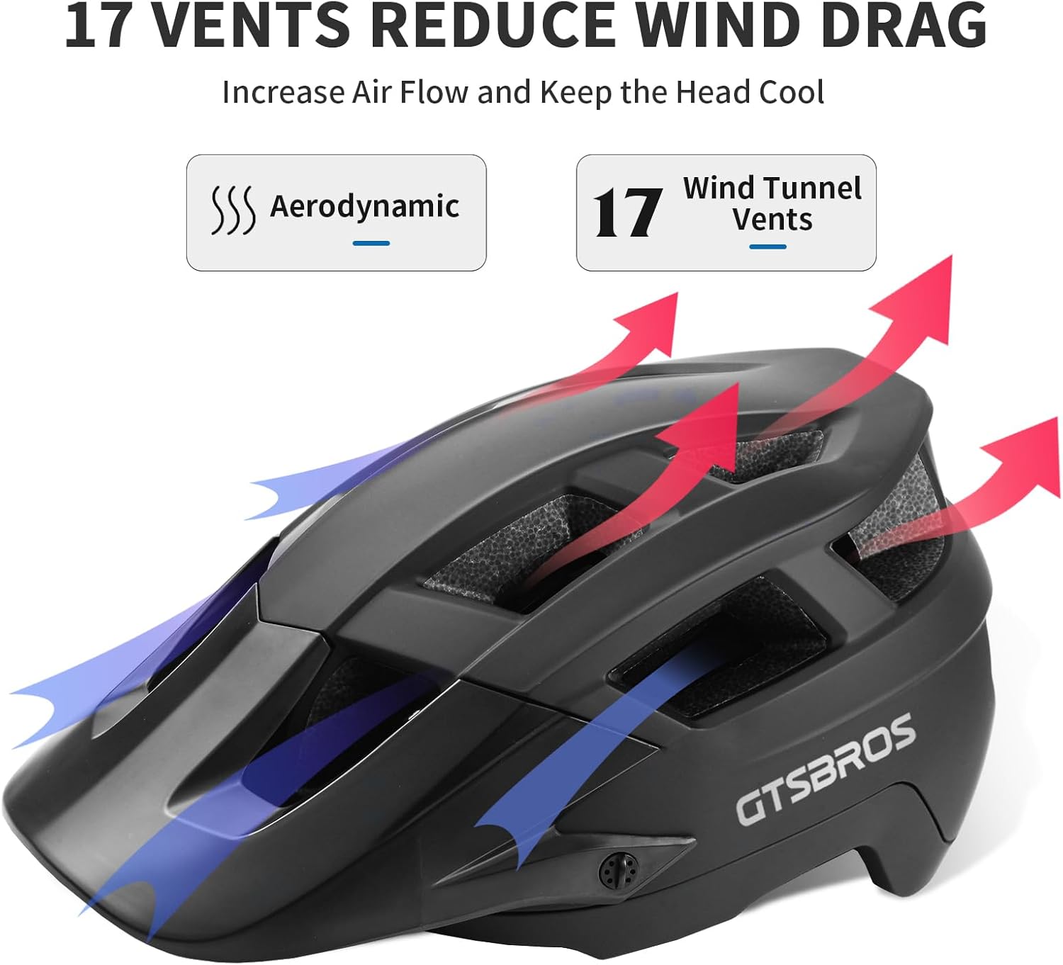 Mountain Bike Helmet for Adults - Dual Shell Lightweight MTB Bicycle Helmet Adjustable for Adults Men Women Youth - Image 3