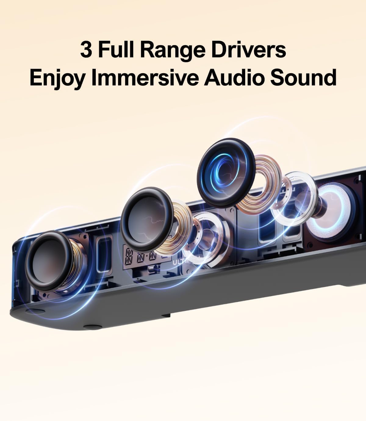 ULTIMEA 7.1ch Sound Bar with Subwoofer, Virtual Surround Sound System for TV, Sound Bar for Smart TV with 4 Surround Speakers, Peak Power 330W, TV Soundbar with App Control, Opt/AUX/BT, Aura A40 - Image 8