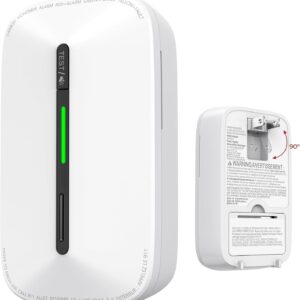 Carbon Monoxide Detectors Plug in,10 Year Replaceable Battery Operated Co Monitor Alarm,Plug and Play Co Detector,Portable Carbon Monoxide Detector for Home,Traval,RV,Hotel GS846A 1 Pack