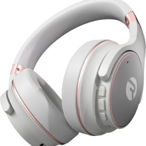 Raycon Everyday Bluetooth Headphones – Over The Ear, Active Noise Cancelling Wireless Headphones + Awareness Mode, Bluetooth Headset with Mic, 40 Hours of Battery Life (Rose Gold)