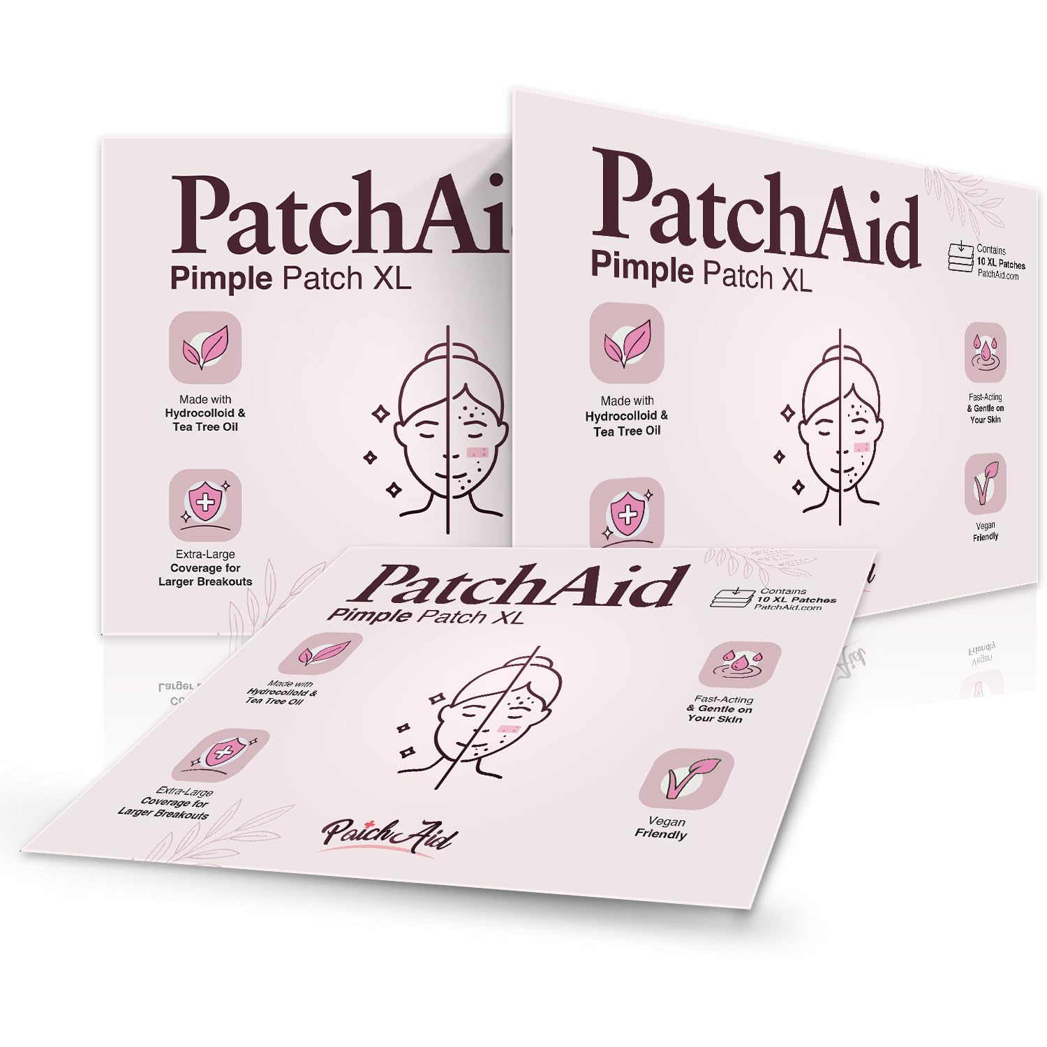 Hydrocolloid Pimple Spot Treatment XL Patch with Tea Tree Oil by PatchAid (10 Count) - Image 5