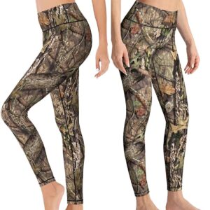 Yaateeh High Waist Yoga Pants Tummy Control Workout Running Leggings Capri for Women