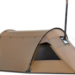 OneTigris Raven NEST Hot Tent with Stove Jack, Spacious Waterproof 2 Person Tunnel Tent for Camping, Hiking, Backpacking, Bushcraft