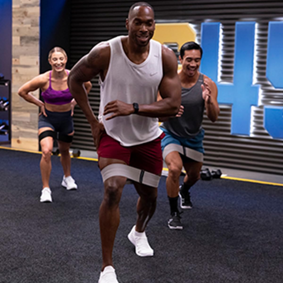 BODi Thick Resistance Bands, Home Gym Workout Equipment, Exercise Bands, Resistance Loops for Home Fitness, Yoga, Pilates, Stretching, Strength Training, Booty and Thigh Workouts, Set of 2 Black/Gray - Image 5