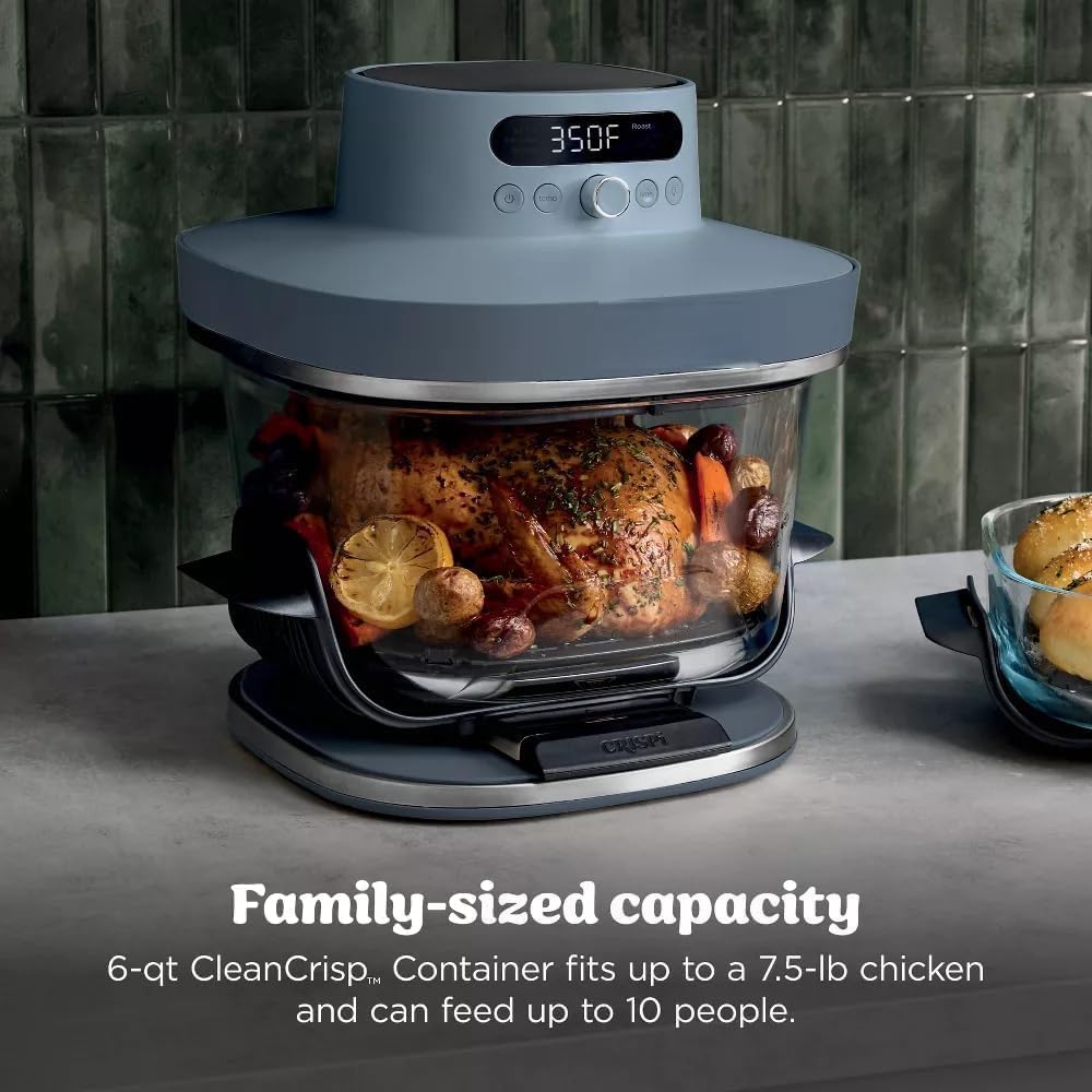 Ninja Crispi Pro 6-in-1 Countertop Glass Air Fryer for Air Fry, Bake, Roast and Reheat - Image 2