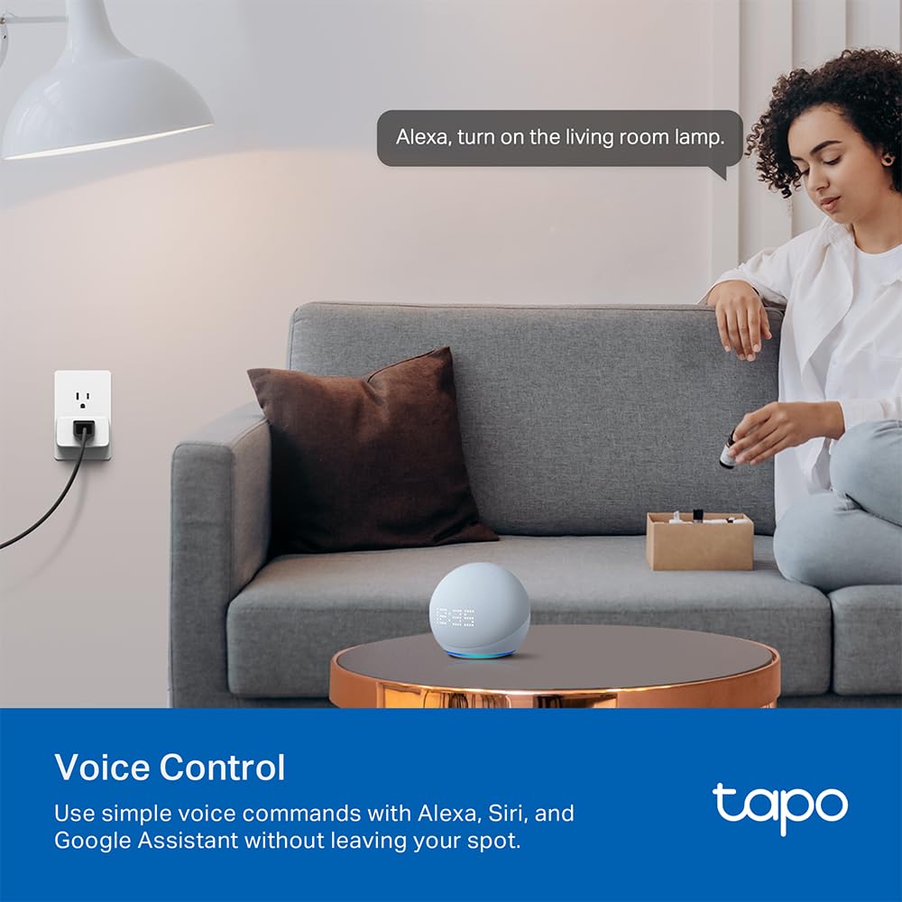 TP-Link Tapo Smart Plug Mini, Matter Compatible, Compatible with Alexa, Google Home & Samsung SmartThings, Energy Monitoring, 15A, UL Certified, 2.4G Wi-Fi Only, Tapo P110M(2-Pack) - Image 8