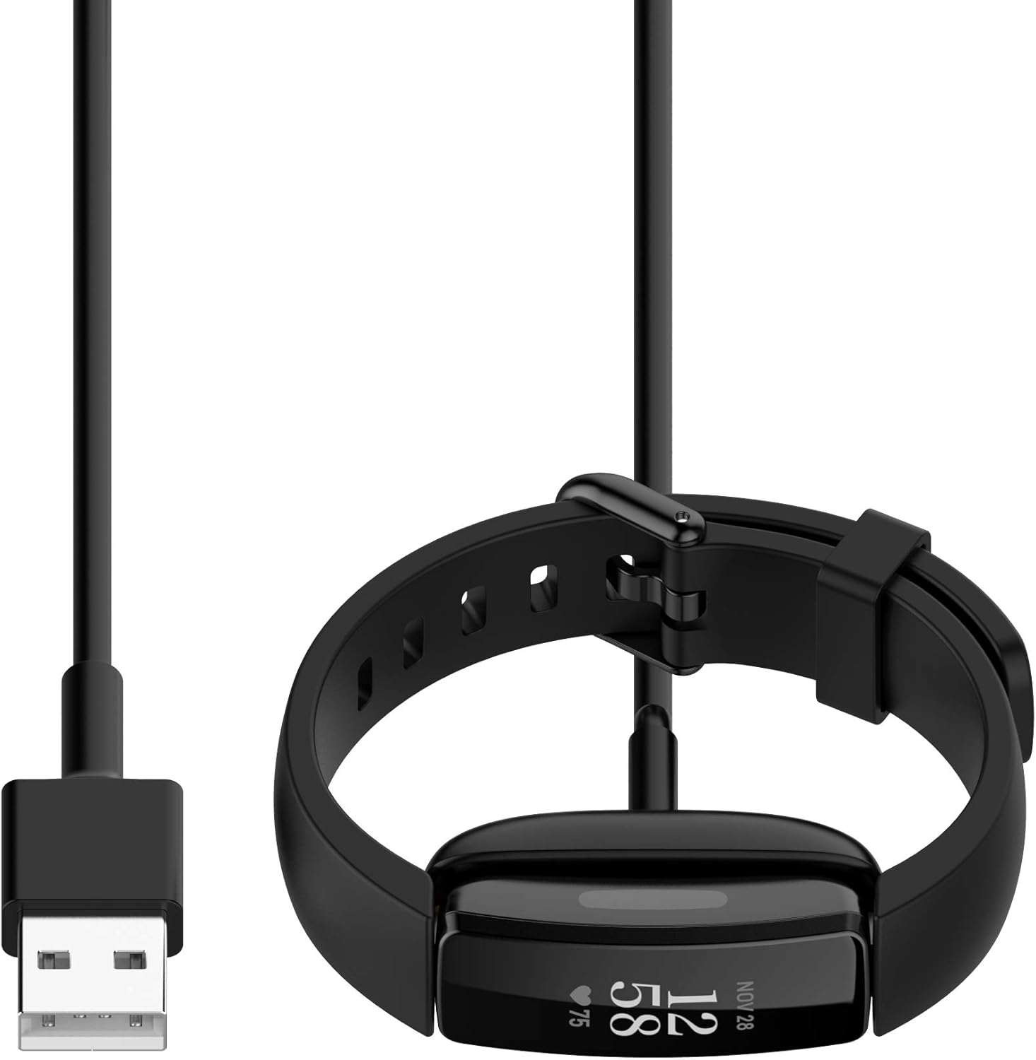 FitTurn Charger Compatible with Fitbit Ace 3 Activity Tracker for Kids 3.3ft/100cm Replacement USB Charger Charging Cable Base Data Sync for Ace 3 Fitness Tracker 6+ (Black) - Image 7