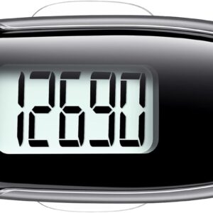 3D Pedometer for Walking, Simple Walking Step Counter with Removable Clip and Strap, USB Rechargeable Step Tracker with Backlight, Accurate Step Counter for Men Women Seniors