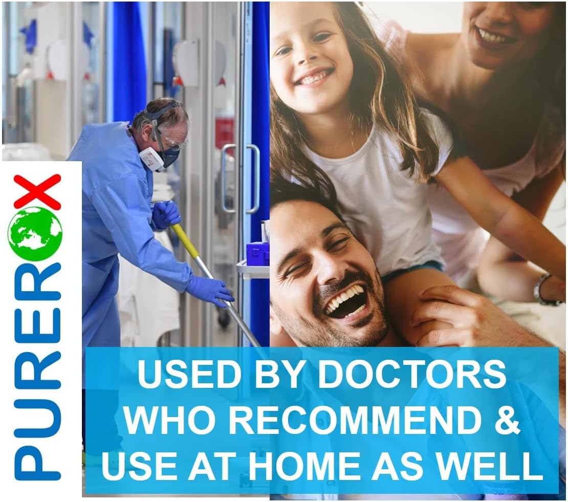 disinfectant (1 gallon) Eliminate 99.9999% viruses, Norovirus, HIV, MRSA and fungi. PUREROX Hypochlorous technology. Hospital Grade. Use Anywhere. No residue.No Rinse. Suitable All Surfaces - Image 7