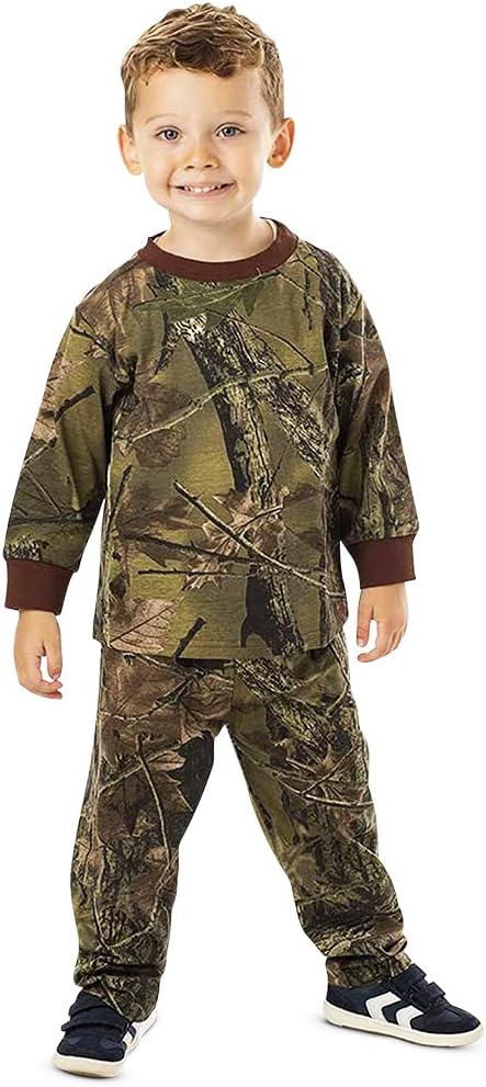 TrailCrest by Treel Infant - Toddler Cotton Camo Long Sleeve T-Shirt and Long Pants Set - Image 7
