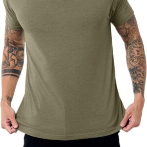 INTO THE AM Premium V Neck T Shirts for Men – Modern Fitted Tees S – 2XL Vneck Undershirts