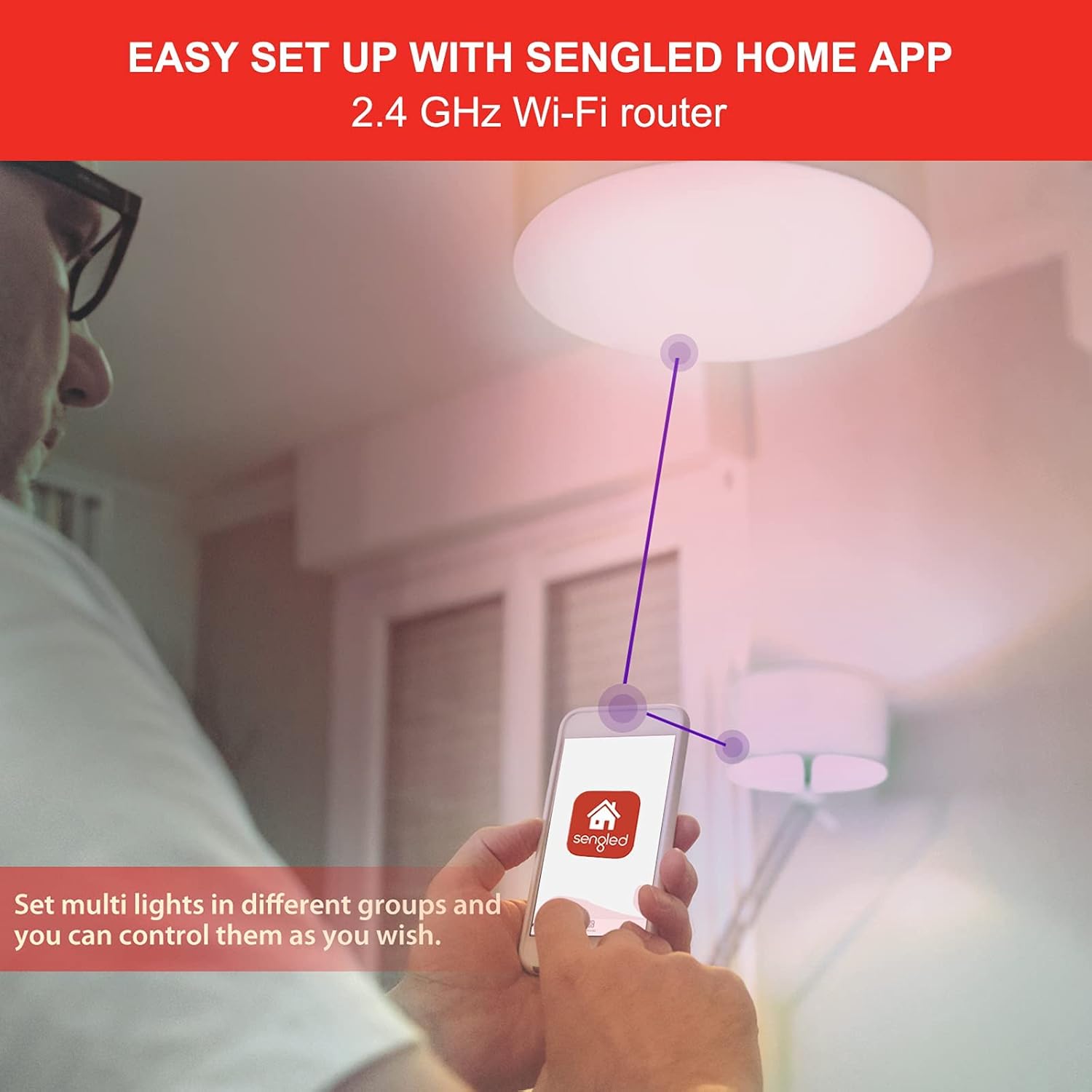 Sengled Smart Bulb, Color Changing Smart Bulbs Compatible with Google Assistant, WiFi Light Bulbs No Hub Required A19 RGB Multicolor LED Light Bulb 60W Equivalent 800LM, 2 Pack - Image 10