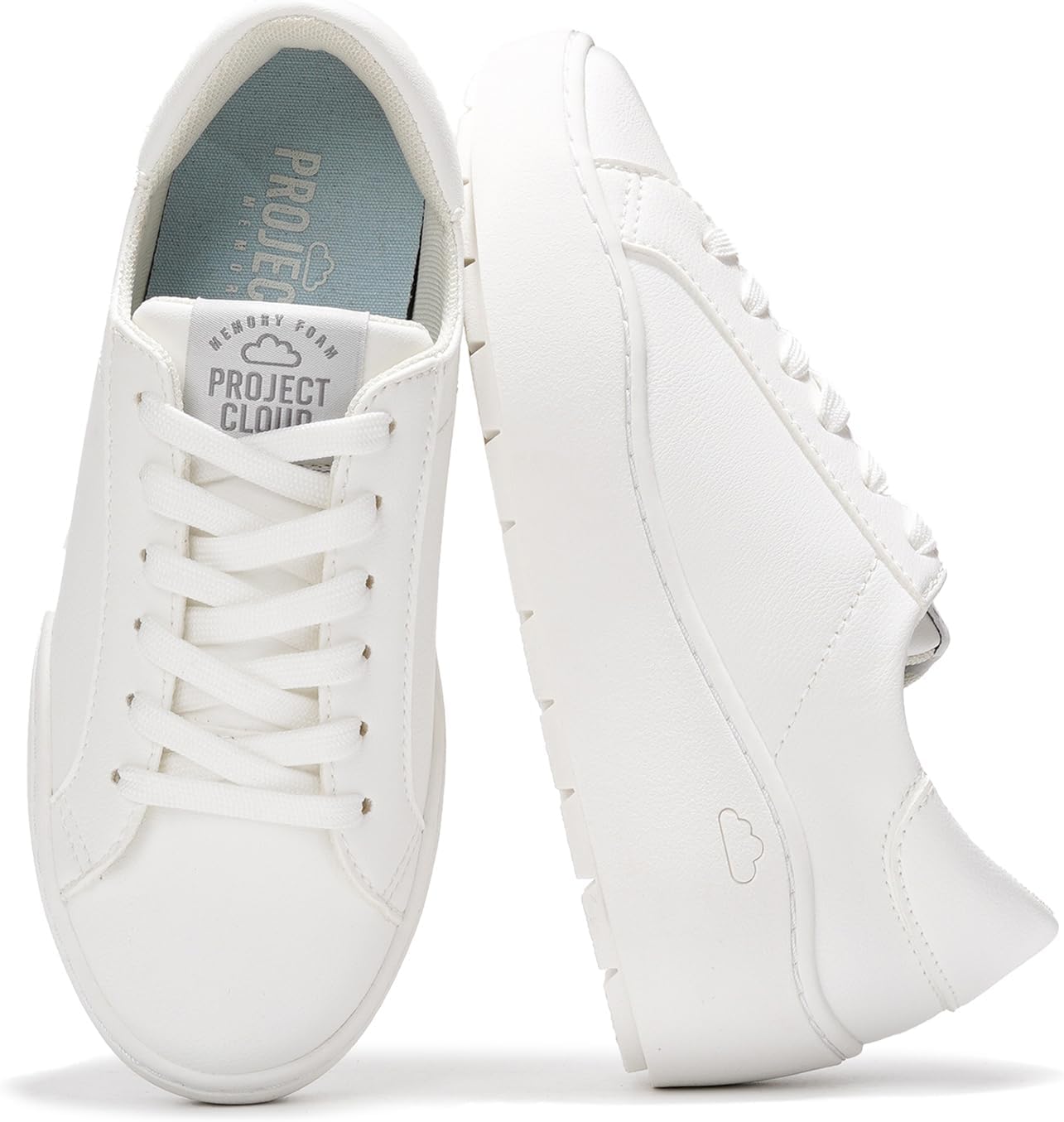 Project Cloud Platform Sneakers for Women – Lightweight Womens Sneakers with Memory Foam Insole – Non Slip Lace-Up Womens Shoes – Perfect Summer Shoes for Women 2026 (Bossy) - Image 3