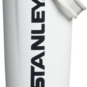 STANLEY Vitalize Shaker Bottle 20 oz | Leakproof Insulated Stainless Steel Shaker Cup | Base Storage and Twist On Fast Flow Lid | Protein Shakes and Pre Workout Powder | BPA-Free | Chalk