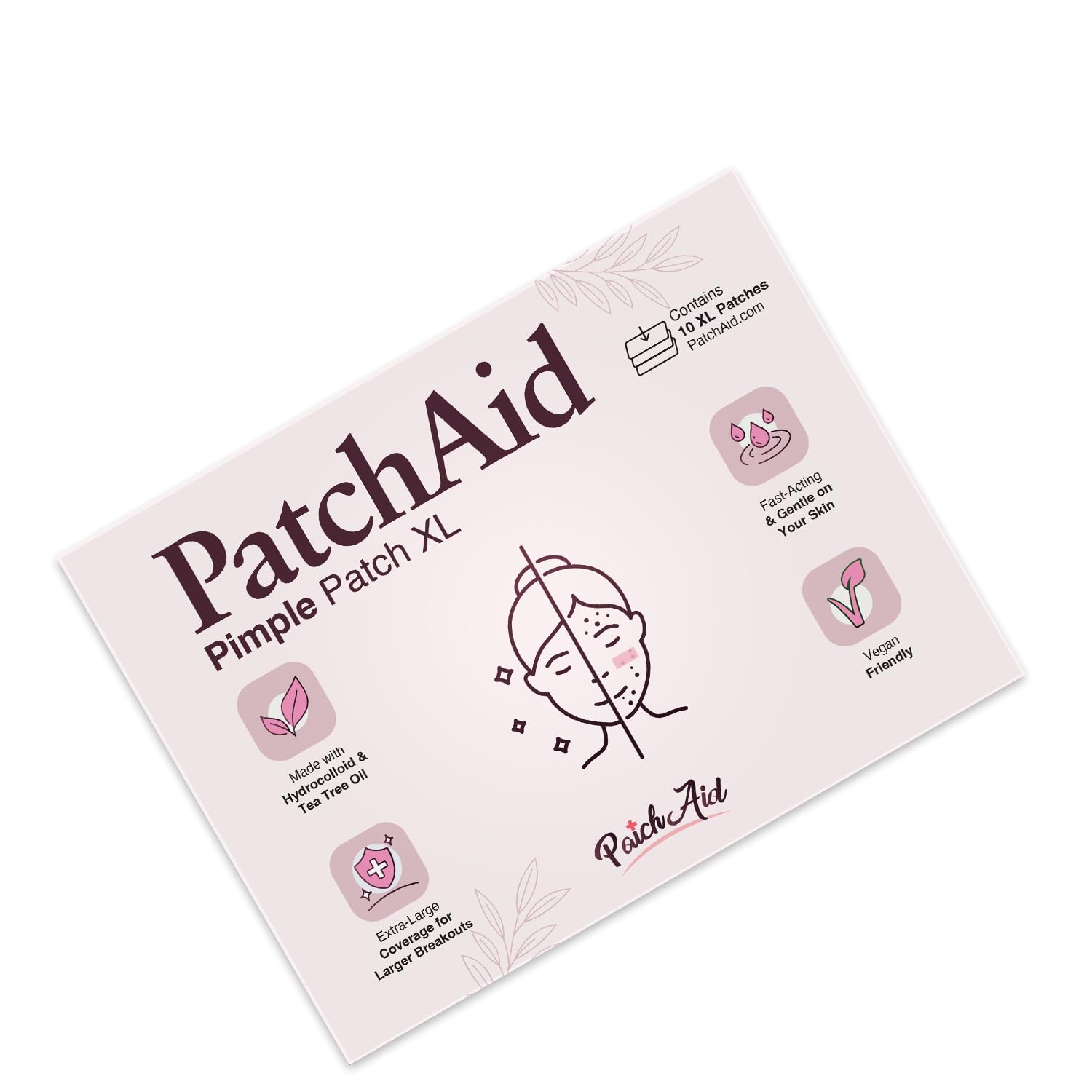 Hydrocolloid Pimple Spot Treatment XL Patch with Tea Tree Oil by PatchAid (10 Count) - Image 4
