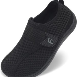 JOINFREE Diabetic Wide Walking Shoes for Women & Men with Adjustable Upper, Zero Drop Non Slip Casual Sneakers Comfortable for Edema, Arthritis, Swollen Feet & Elderly