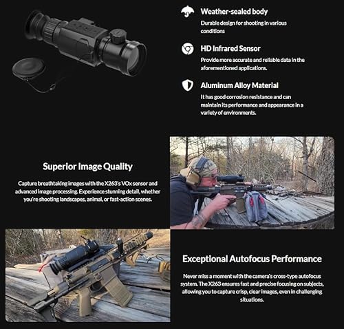 XAQ Vision Thermal Imaging Rifle Scope for Hunting | 640x 512 Infrared Image Resolution, 8X Digital Zoom, IP66 Protection Grade – X263(35mm)/ X265(54mm) (X265(54mm)) - Image 4