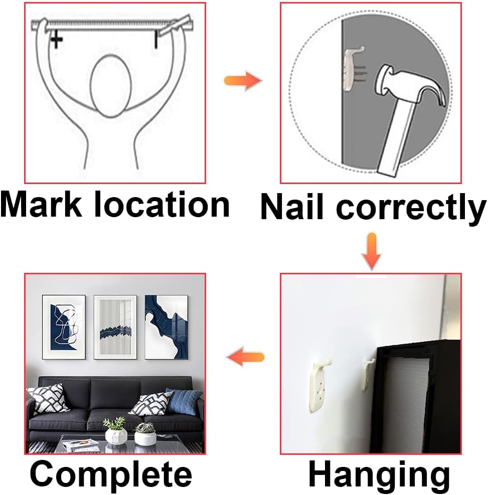 ARTFEB Navy Blue Wall Art, Abstract Blue and White Painting Wall Art for Living Room Decor,Black Framed Wall Decor for Bedroom Bathroom Home Office, 24x32 inch,3 Piece - Image 6