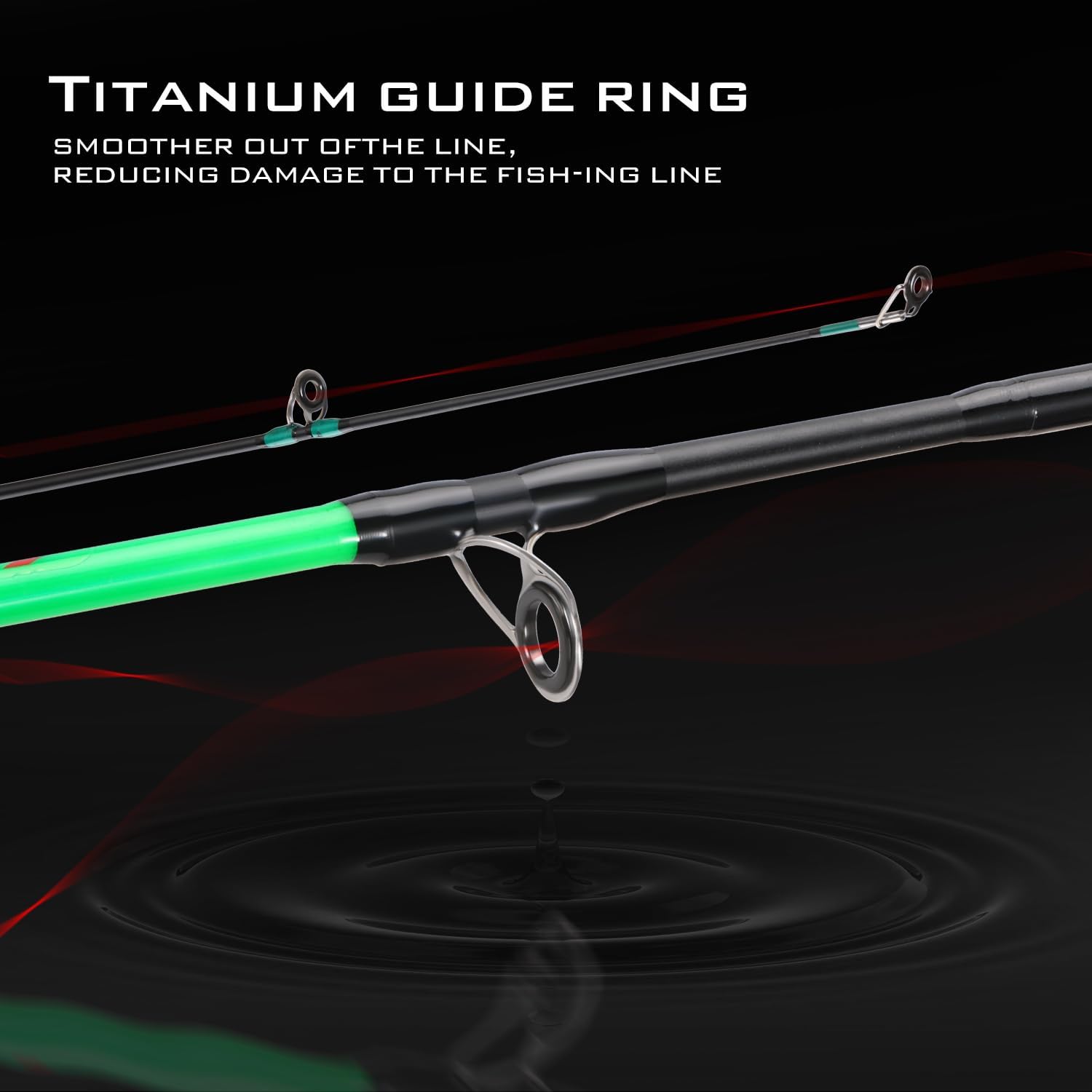 Sougayilang Spinning Reel and 2-Piece Fishing Rod Combo, Durable Graphite & Fiberglass Rod, Split-Grip Cork Handle,Right/Left Handle Position - Image 4