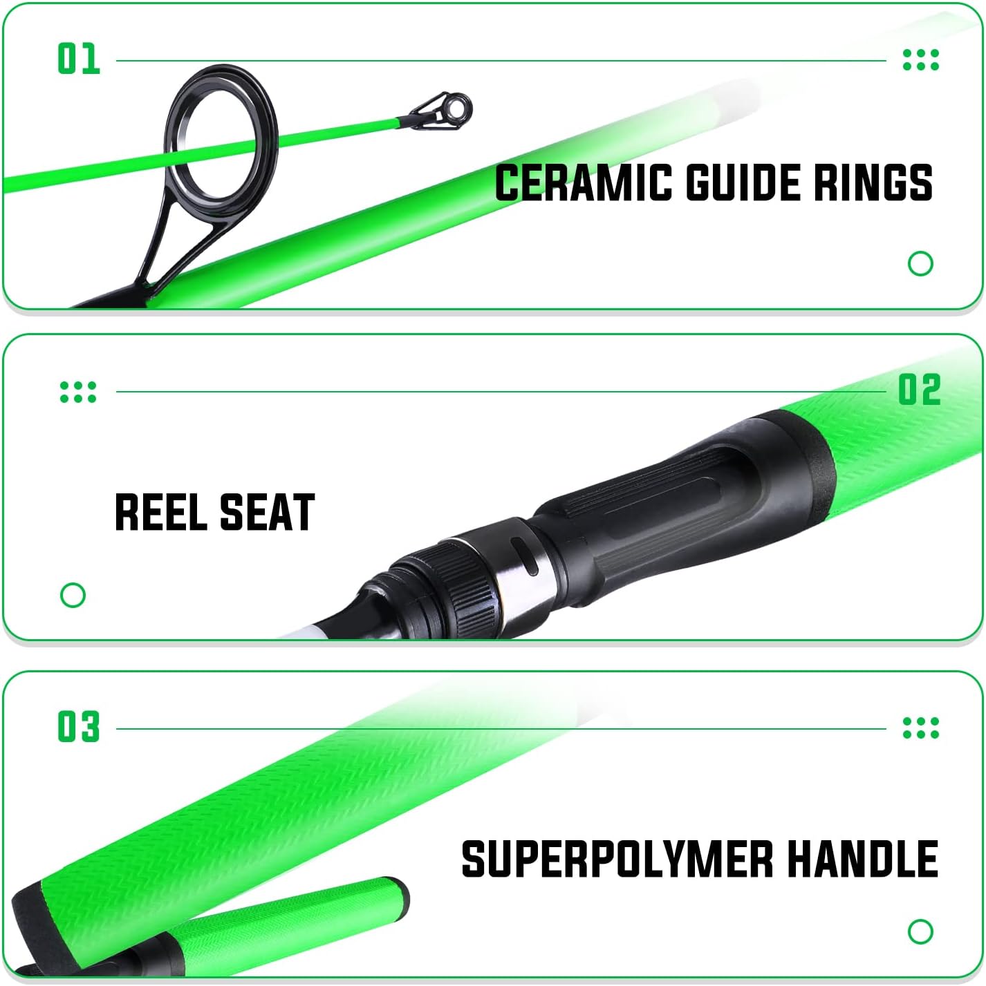 Sougayilang Fishing Rod and Reel Combo, Medium Fishing Pole with Spinning Reel Combo, 2-Piece Fishing Combo - Image 3