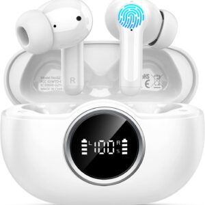 Wireless Headphones, 2026 3D-Stereo Bluetooth 5.4 Earbuds Bass Ear Bud, 4 ENC Noise Cancelling Mic, 40+Hrs USB-C Earphone in-Ear, IP-X7 Waterproof Headset Sport Workout for Laptop Pad Android iOS