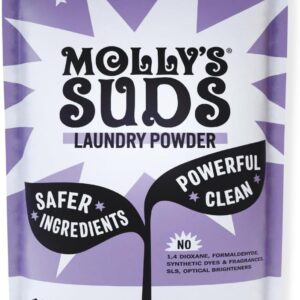 Molly’s Suds Original Laundry Detergent Powder | Clean Laundry Detergent Powder for Sensitive Skin | Simple, Effective Ingredients, Stain Fighting | 120 Loads (Lavender)