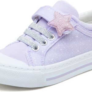 ToandonToddler Kids Sneakers Sparkle Fashion Glitter Sequins Canvas Shoes
