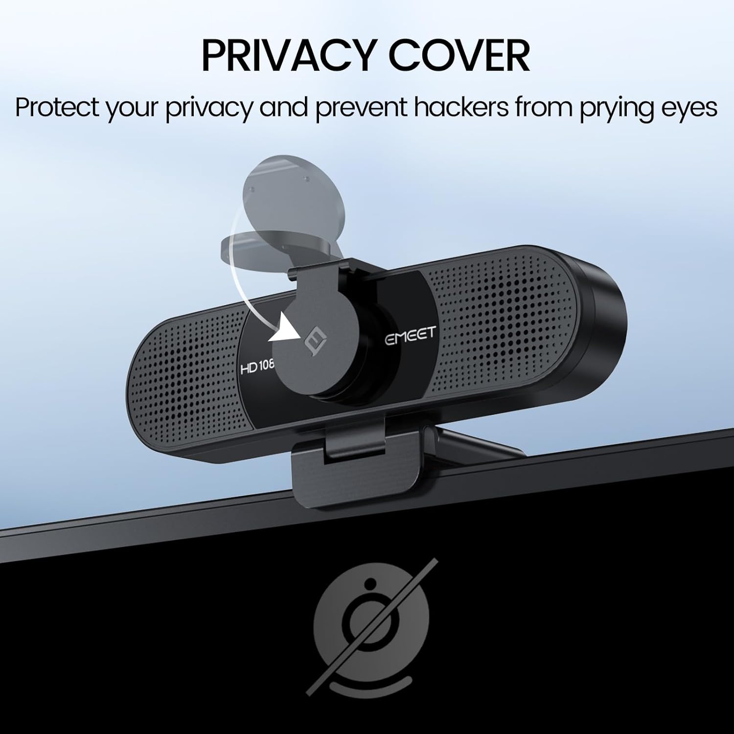 EMEET 1080P Webcam with Microphone, C960 Web Cam, 2 Mics, 90° FOV, USB Type-A & A-to-C Adapter, Plug&Play Computer Camera for Online Calling, Zoom/Teams/Facetime, Switch 2 Camera Support, 2025 Version - Image 7