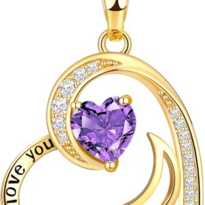 Heart Gold Necklace for Women Birthday Gifts for wife Jewelry for Wife Necklace for Girlfriend Mom Daughter Gold Jewelry for Women