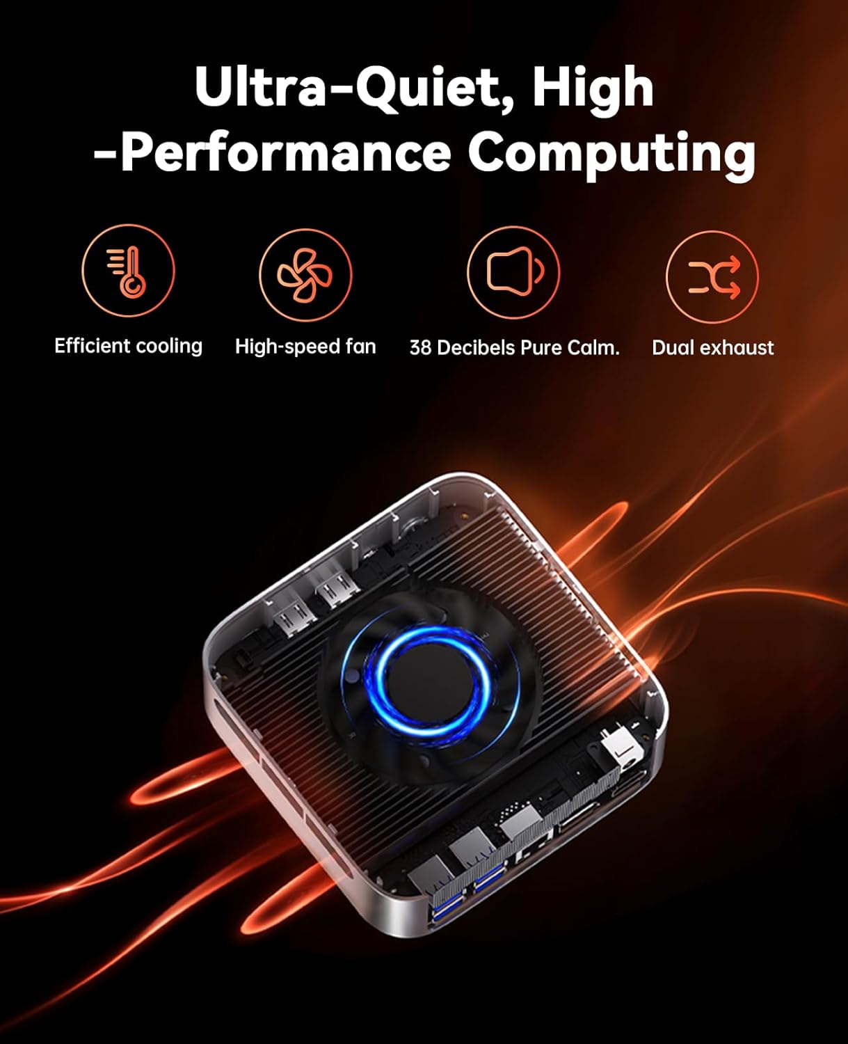 ACEMAGICIAN M1 Mini PC AMD Ryzen 7 6800H 16GB LPDDR5 512GB PCle SSD Mini Computers (8C/16T, up to 4.7GHz), Windows 11 Pro Radeon 680M 4K Triple Display Desktop Computer 3.2Type-C/LAN 2.5G/BT5.2/WiFi 6 - Image 8