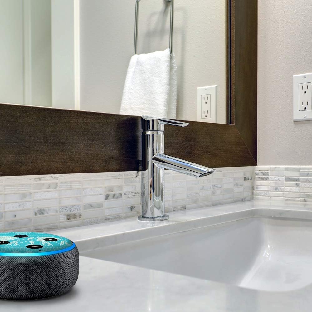 Blue Elephant Pattern Print - Vinyl Decal Skin Compatible with Amazon Echo Dot 3rd Generation Alexa - Decorations for Your Smart Home Speakers, Great Accessories Gift for mom, dad, Birthday, Kids - Image 6