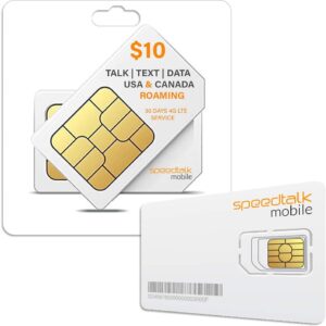 SpeedTalk SIM Card for GPS Trackers Pet Kids Senior Vehicle Car Activity 4G LTE Tracking Devices | 30 Days Wireless Plan | 3 in 1 Simcard – Standard Micro Nano | No Contract | USA Canada Mexico