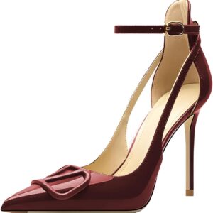 Women’s Pointed-Toe Bag-Toe Strappy High-Heeled Shoes Sexy Stiletto Pumps