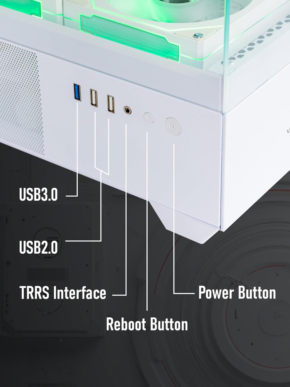 ARGB White Gaming PC Desktop Computer – Core i7-8700K up to 4.7GHz, RTX 4060 8GB, 16GB DDR4 RAM, 1TB SSD, Wi-Fi 6 & Bluetooth 5.4, 9× ARGB Fans, 650W PSU, Windows 11 - Image 4