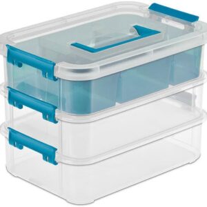 Sterilite 14138606 Layer Stack & Carry Box, 10-5/8-Inch