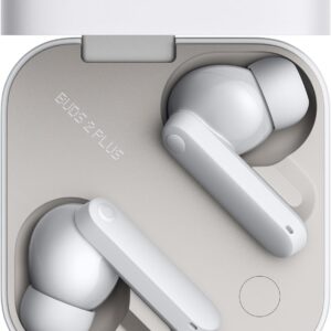 CMF Buds 2 Plus 2025 New Wireless Earbuds Adaptive Noise Cancelling, Hi-Res Audio Bluetooth Headphones, 12mm Drivers for Deep Bass, 50dB ANC 61.5H Playtime, Sport Ear Buds with 6 Mics, Light Grey