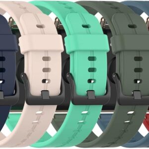 BabyValley Watch Bands Compatible for FITVII Slim Fitness Tracker, Replacement Colorful Silicone Wristband Adjustable Accessory Bands Strap for FITVII Slim Fitness Tracker Women Kids 6 Pack