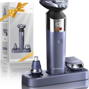 3 in 1 Electric Razor for Men,Cordless Electric Shaver,Men’s Grooming kit for Beard,sideburn,Body Hair,Nose and Ear Hair,face,Waterproof,USB-C Charging,Men’s Gift