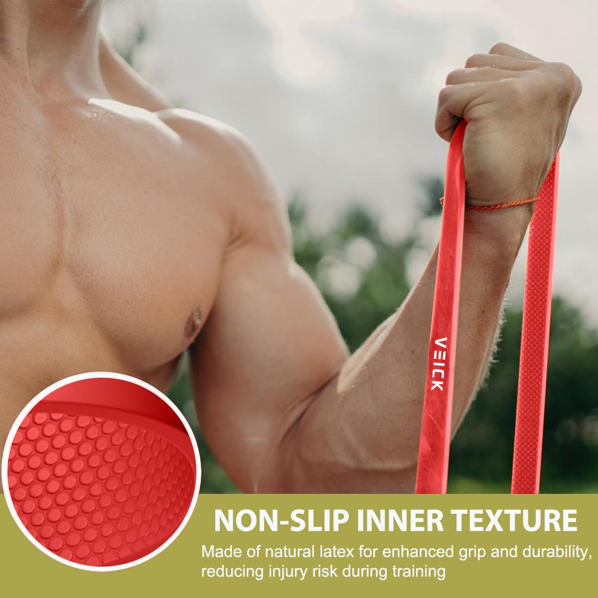 VEICK Resistance Bands for Working Out, Exercise Bands, Workout Bands, Pull Up Assistance Bands, Long Heavy Stretch Bands Set for Men Women, Power Weight Gym at Home Fitness Equipment - Image 3