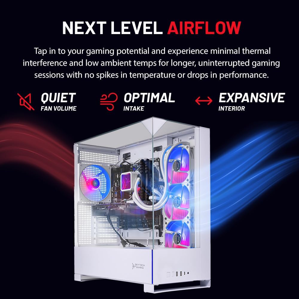 Skytech Gaming Archangel 5 Gaming PC, AMD Ryzen 7 7700X 4.5GHz, NVIDIA RTX 5070 12GB, 1TB Gen4 NVMe SSD, 32GB DDR5 RAM 6000, 750W Gold PSU, 360 ARGB AIO, Wi-Fi, Win 11, Desktop - Image 9