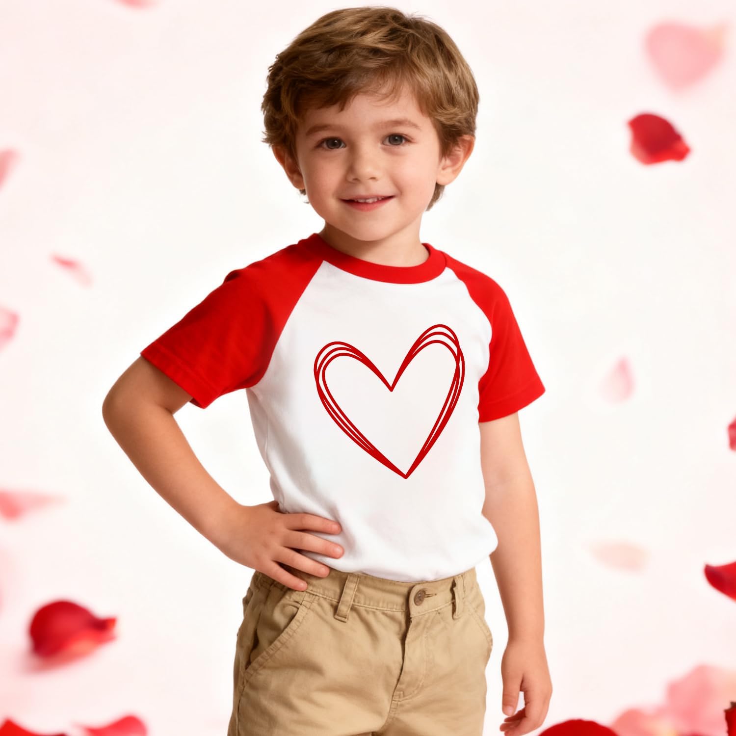 Kids Valentine Shirt Boys Girls 2T-5T Toddler Valentines Day T-Shirt Tee Love Heart Gift - Image 4