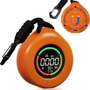 MOES Portable Carbon Monoxide Monitor for Travel Battery Powered CO Detector with Real Time Display for Hotel RV Camping and Temporary Use