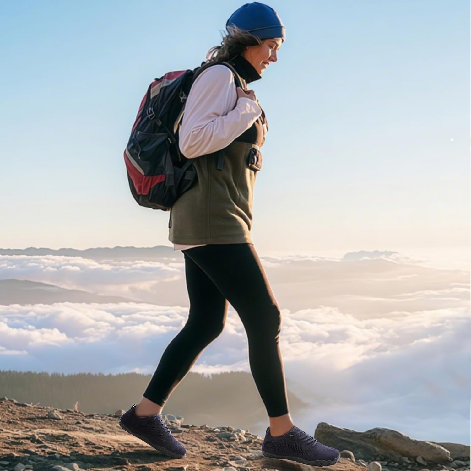 LeIsfIt Women's Barefoot Shoes Slip-On Sneakers Wide Toe Box Minimalist Shoes for Walking Hiking Trail Running - Image 2