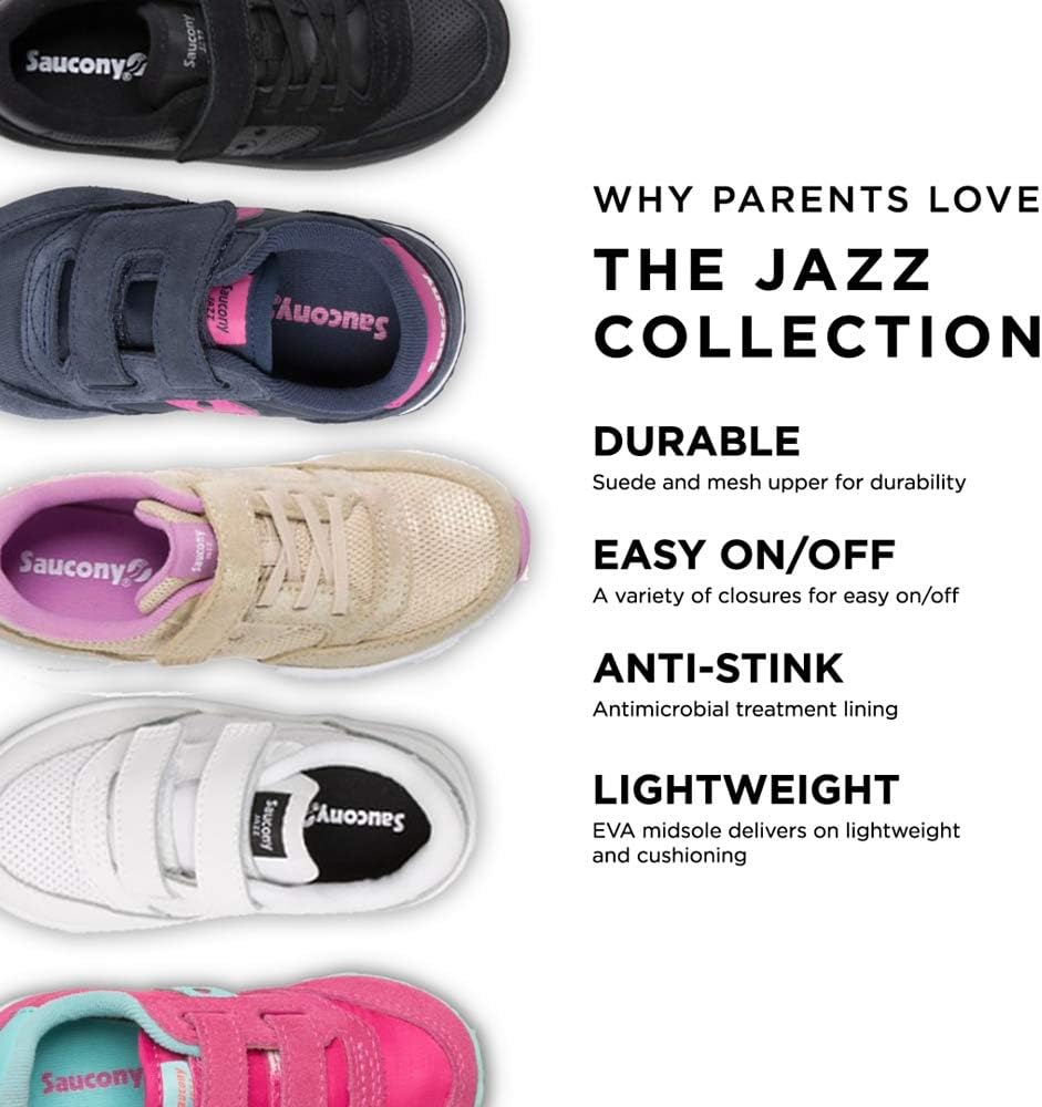 Saucony Unisex-Child Originals Jazz Hook & Loop Sneaker (Toddler/Little Kid) - Image 8