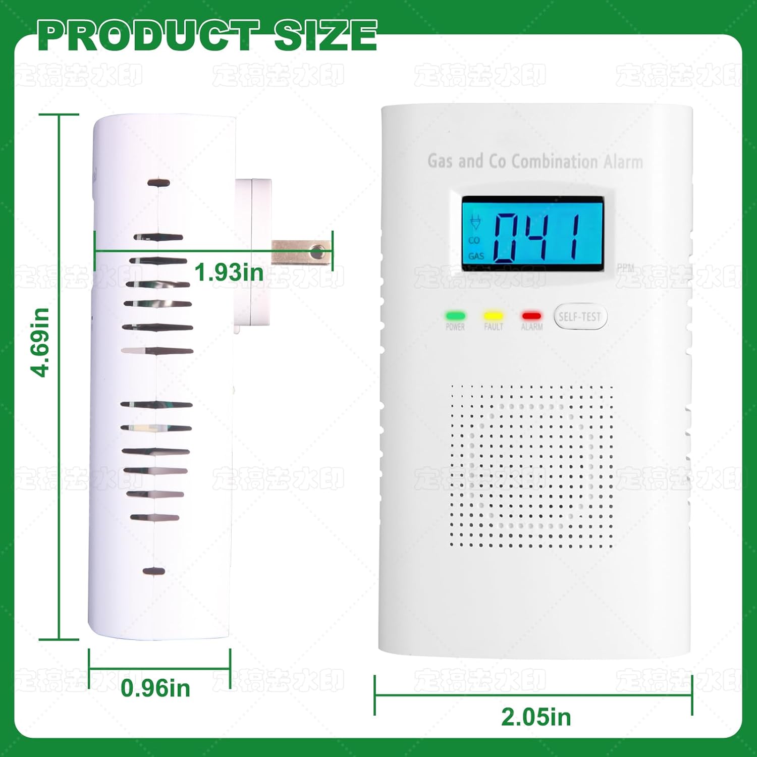 Combination Gas and Carbon Monoxide Detector Plug-in | CO Alarm & Natural Gas Combustible Detector | Digital Display, Battery Backup, Easy Install | for Home Kitchen Safety Monitoring 1-Pack - Image 7