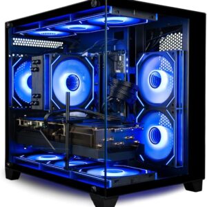 Panorama RTX 5060 Ti 8GB, AMD Ryzen 7 5700X Processor, 32GB RAM, 1TB NVMe M.2 SSD, WiFi 6E + BT, RGB Gamer Keyboard + Mouse, HDMI + DP, Windows 11 Pro, Prebuilt Gaming PC Desktop Tower Computer