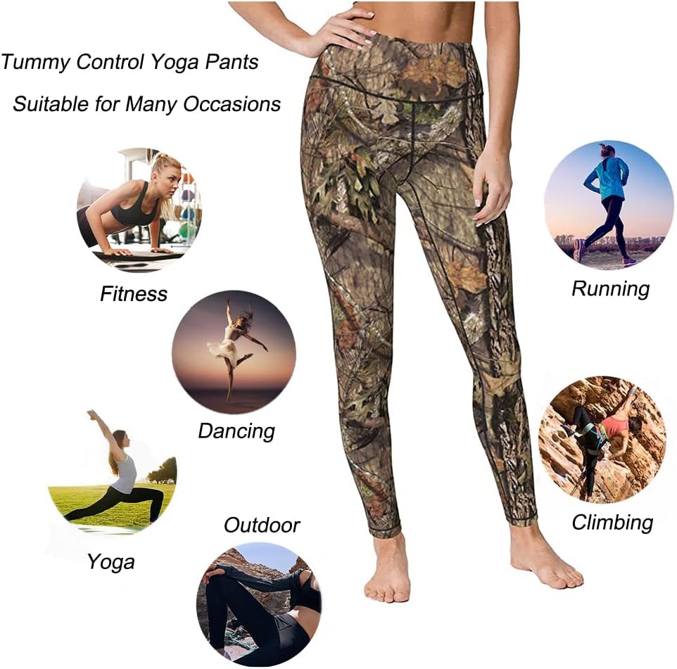 Yaateeh High Waist Yoga Pants Tummy Control Workout Running Leggings Capri for Women - Image 4