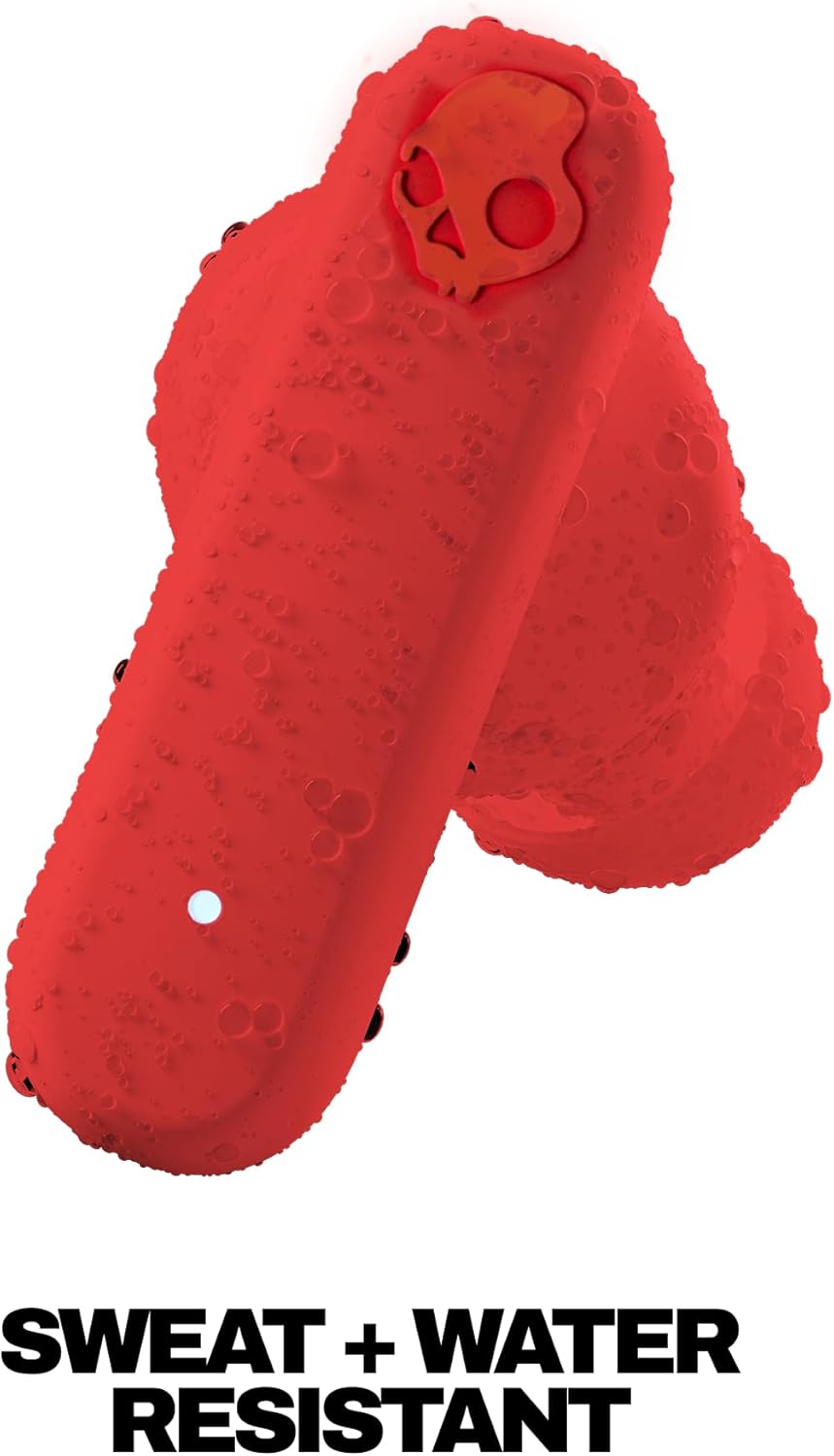 Skullcandy Smokin’ Buds Wireless Earbuds, Bluetooth Headphones, Noise Isolating Fit, Up to 20 Hours Battery, IPX4 Sweat and Water Resistant, Microphone for iPhone Android - Flame - Image 4