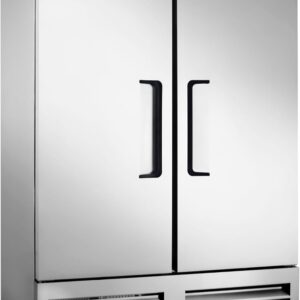 54″ W Commercial Freezer with 2 door Stainless Steel 49 Cu. Ft Reach-in Freezer Auto-Defrost Fan Cooling Freezer for Restaurant, Commercial Kitchen, Shop, ETL Certification -10℉