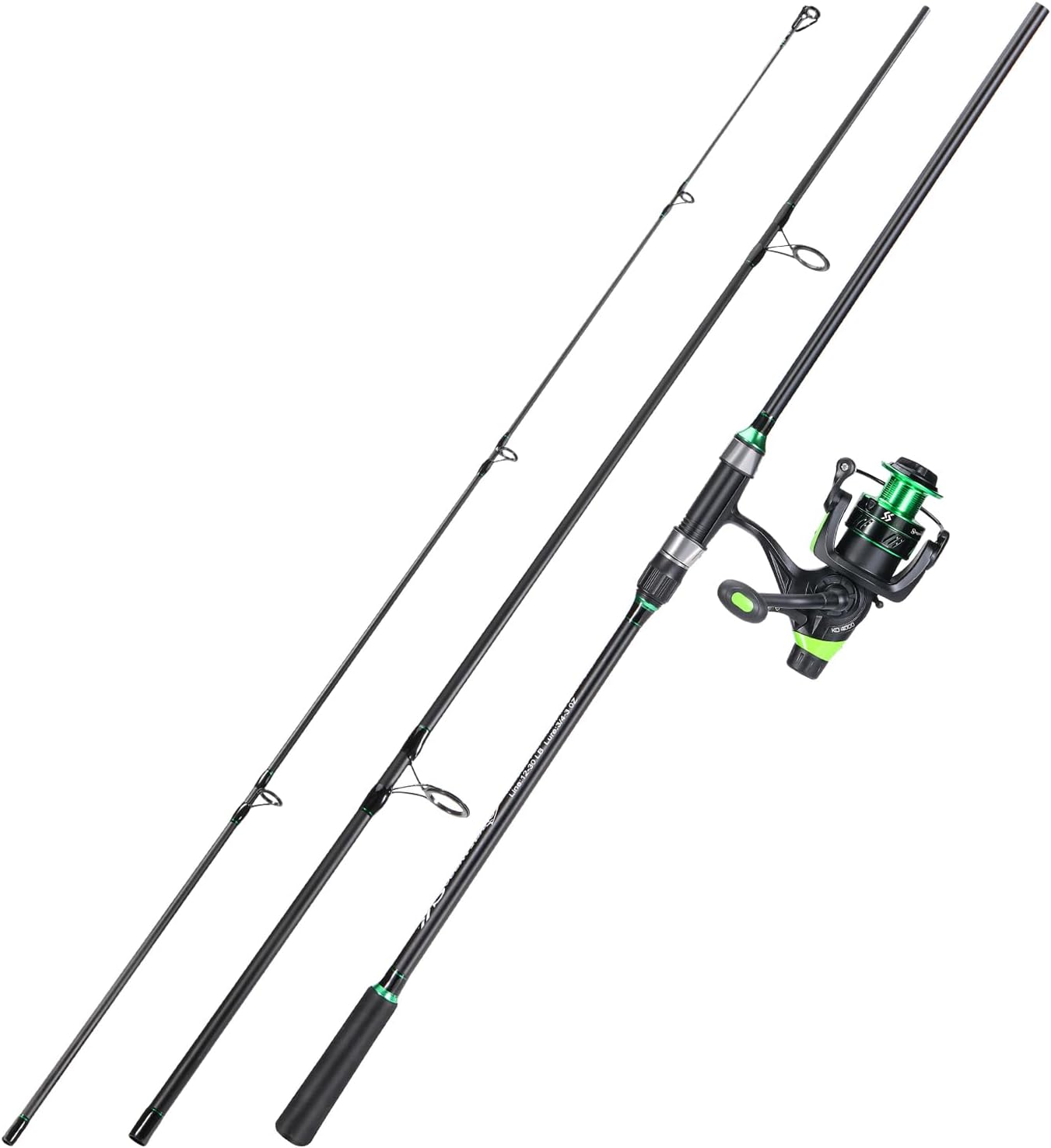 Sougayilang Surf Fishing Rod Combo IM8 Carbon 3 Piece Travel Spinning Rod with 4000 Size Spinning Reel (9'/10'/11'/12') - Image 2